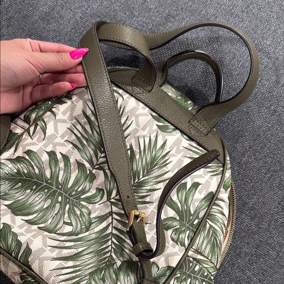 Michael Kors Green and Cream Tropical Backpack - Picture 9 of 9